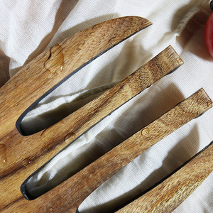 Wooden <b>Salad</b> Fork Acacia Wood Three Pronged Eco Friendly <b>Salad</b> <b>Tool</b> For Fruit And Noodle Serving - Product Image 4