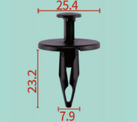 03565 Fixations en plastique pour carrosserie automobile, clips de retenue à pousser, rivets en plastique, clips et attaches en plastique pour automobile