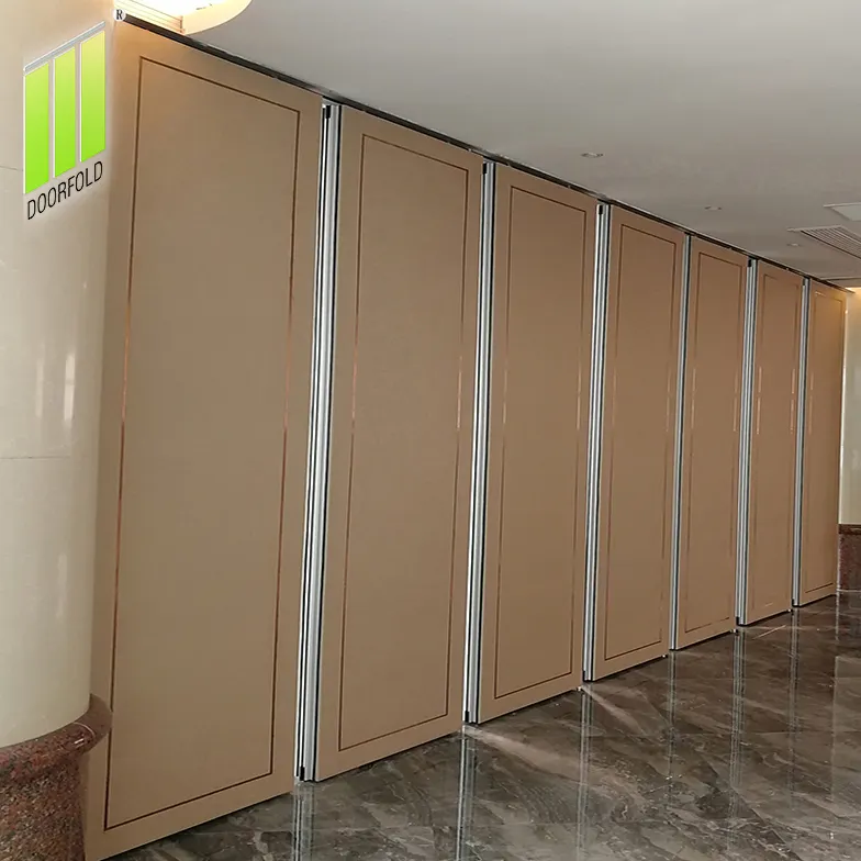 Conference hall sliding folding partition wall movable indoor partition wall panel