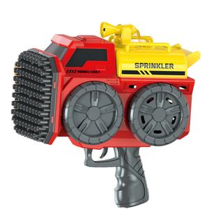 Pistola de Burbujas de Plástico para Niños, Diseño de Auto, Máquina de Burbujas con 139 Agujeros, Pistola de Burbujas Manual con Luces LED - Product Image 1