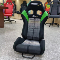 Asiento de Carreras Universal de Simulación 9003B de Fibra de Vidrio con Simulador de Movimiento de Coche y Cuero PVC Brillante