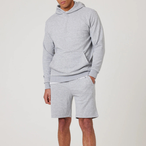 ชุดฮู้ดดี้และกางเกงขาสั้นผู้ชายแบบสบายๆ คุณภาพสูง แห้งเร็ว น้ำหนักเบา เป็นมิตรกับสิ่งแวดล้อม เหมาะสำหรับฤดูหนาว - Product Image 1