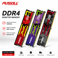 PUSKILL DDR4 UDIMM RAM 8GB 16GB 32GB 2666MHz 3200MHz 3600MHz ECC Desktop Computer Memory Module for Gaming Workstation Upgrade