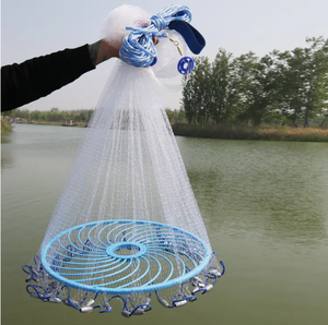 Filet de pêche à la main de 7,2 m de diamètre pour la pêche <span class=keywords><strong>en</strong></span> <span class=keywords><strong>mer</strong></span> avec poids de plomb <span class=keywords><strong>en</strong></span> zinc véritable lourd - Product Image 2