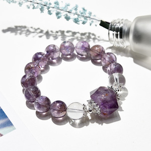 <span class=keywords><strong>Bracelet</strong></span> en Améthyste Naturelle Violette Style <span class=keywords><strong>Ace</strong></span>, Chaîne en Cristal et Strass, Vente en Gros en Direct pour Femmes, Idéal comme Cadeau - Product Image 2