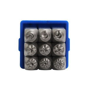 Sellos de acero Sichen de 9 piezas y 3 mm con diseño de sol, luna y estrellas para marcar metal, madera y cuero - Product Image 4