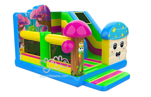 Structure gonflable champignon d'extérieur pour la famille, utilisation en jardin, rangement facile après utilisation, design champignon de dessin animé, bords doux et sûrs - Product Image 2