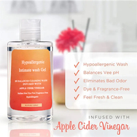 Gel nettoyant intime hypoallergénique sans odeur, apaisant, Non irritant pour le vagin, lavage féminin, équilibre du PH avec le vinaigre de cidre de pomme