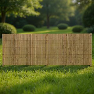 Recinzione da Giardino in Canna 236.2x31.5 Pollici, Robusto Cancello a Traliccio per Esterni, Struttura in Bambù Stile Tradizionale per Giardino - Product Image 2