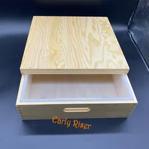 Molde de placa de madera cuadrada para elevación temprana, con revestimiento interior de silicona, grande, 8000ml, con caja de madera, precio de fábrica