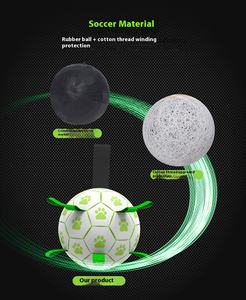 Yeni nesil 1 Glow karanlık köpek topu, açık Fetch eğitim için Pet futbol oyuncak, köpekler için interaktif çiğnemek oyuncaklar - Product Image 3