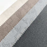 Tissu en similicuir PU polyester de designer, respirant, doux, léger, anti-moisissure, résistant à l'abrasion, 320 GSM, vente en gros