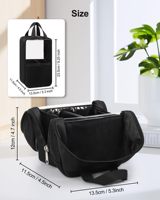 Sac organisateur de pinceaux de maquillage en nylon avec fermeture éclair, grande capacité, portable, support de pinceaux de maquillage debout, professionnel pour les artistes maquilleurs