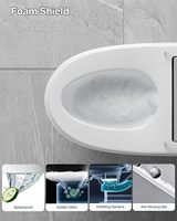 WC intelligent moderne monobloc à poser au sol avec bidet intégré pour chambres d'hôtel haut de gamme