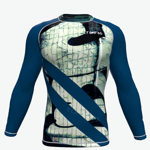 Rashguard personnalisé MMA BJJ pour adultes, unisexe, polyester/spandex, vêtements de sport sublimés, manches courtes, respirant, séchage rapide, écologique - Product Image 3