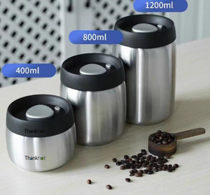 Thankhot Groothandel Roestvrij Staal Vacuüm <span class=keywords><strong>Container</strong></span> Voedsel Opslag Bus Set Aangepast Voor Keuken Opslag Thee Koffie Suiker - Product Image 6