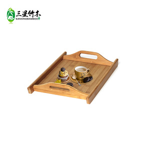 Bamboo double-handled <b>tray</b>, <b>tea</b> <b>tray</b>, multi-functional household <b>tray</b> with handle, fruit <b>tray</b>. Source manufacturer. - Product Image 1