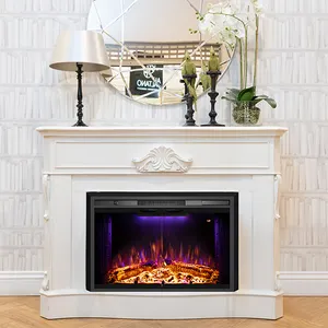 Luxstar 40 Inch Factory Hot Sale Sfeerhaard Electric fireplace insert Indoor with 3 Colors LED Top Light Home Fireplace