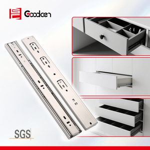 Goodcen 304/201 thép không gỉ bệnh viện đóng êm đồ nội thất <span class=keywords><strong>45mm</strong></span> chiều rộng ba phần đệm trượt đường sắt ngăn kéo trượt - Product Image 3