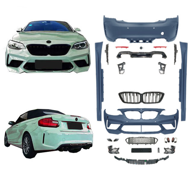 FW Factory Body Kit MT Style Tuning Part Front and Rear Bumper Side Skirt Bodykit Upgrade for BMW 2 Series F22 14-19 to M2CS