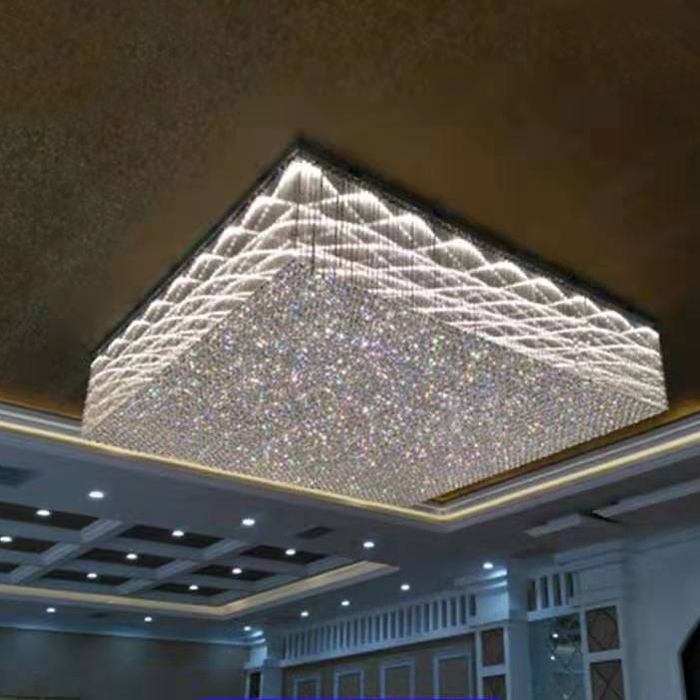 Креативная винтажная Люстра для гостиной, кованая прямоугольная хрустальная люстра