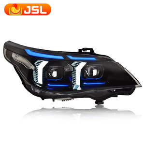 Luces de coche para <span class=keywords><strong>BMW</strong></span> E60 LED faro proyector lente 2003-2009 523i 530i Angel Eye LED faro DRL accesorios Automotrices - Product Image 2