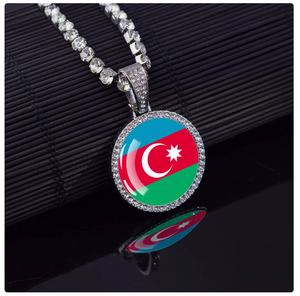 Collar con Bandera de Jordania Personalizado al por Mayor, Collares con Diamantes, Recuerdos, Accesorios de Moda, Collar de Aleación para Hombres y Mujeres - Product Image 3