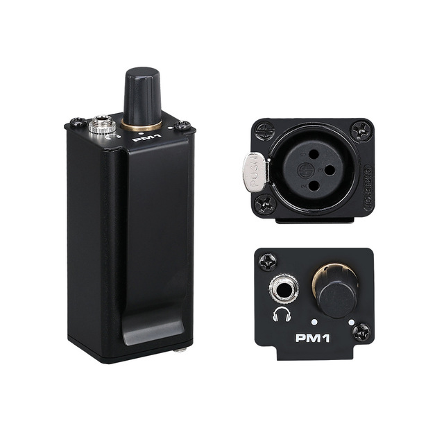 Professional Audio Mini Personal Monitor Amplifier PM1 Stereo with Independent Volume Control Metal Material Receiver Amplifier