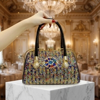 Sac de soirée scintillant en diamant, pochette unique, sacs colorés en cristal, sac à bandoulière à chaîne, sac à paillettes, sac à main à double poignée en strass