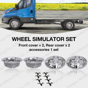 Coprimozzo Ruota da 16 Pollici per <span class=keywords><strong>Iveco</strong></span> <span class=keywords><strong>Daily</strong></span> 50C/Ford Transit con Ruote Gemellate dal 2016 in poi, in Acciaio Inox Lucidato a Specchio per <span class=keywords><strong>Camion</strong></span> - Product Image 2