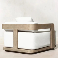 Meubles de patio élégants en bois de teck avec table à manger et canapé pour jardin extérieur