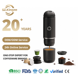 <span class=keywords><strong>Cafetera</strong></span> Portátil Kingze Personalizada de 19 Bares con Autocalentamiento, Mini Máquina de Cápsulas para Auto de 12V con Fuente de Alimentación USB para Camping - Product Image 2