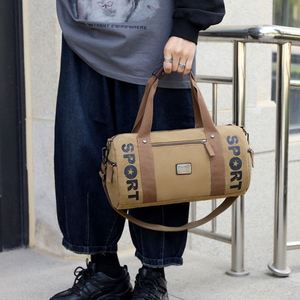 กระเป๋าทรงกระบอกผ้าแคนวาสอเนกประสงค์ ทนทาน พิมพ์ลาย SPORT กระเป๋าเดินทางแบบ Duffle - Product Image 4