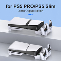 Station de charge sécurisée avec support de refroidissement horizontal à 3 niveaux pour PS5 Pro et PS5 Slim