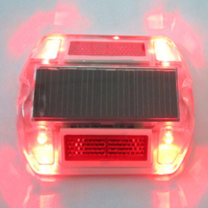 Фабричное производство водонепроницаемый IP68 Светодиодный красочный Солнечный Дорожный стержень светофор маркер тротуар Пластиковый Солнечный дорожный маркер - Product Image 1