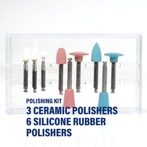 Kit di Lucidatura per Compositi Dentali, Materiale Abrasivo in Ossido Ceramico, Compatibile con Manipolo Contrangolo a Bassa Velocità, Bianco, Rosa, Azzurro - Product Image 2