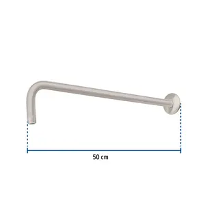 ต้นแบบที่มีแขนฝักบัว4ชิ้นและแผ่นป้ายโลหะ50ซม. ผ้าซาตินริเวียร่า - Product Image 2