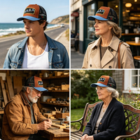 Gorra Trucker Color Block, Gorra Snapback de Malla con Parche Tejido, Visera Multicolor en Contraste, Transpirable, para Calle y Aire Libre, para Hombres y Mujeres