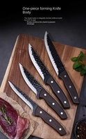 Couteau de poche d'extérieur en acier inoxydable, éplucheur de fruits, couteau à fileter le poisson, petit couteau utilitaire 4Cr13 avec manche en bois antiadhésif