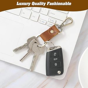 Porte-clés universel en cuir Crazy Horse fait main, style rétro, avec boucle de ceinture en métal, pour homme et femme, pour voiture et sac à main - Product Image 6