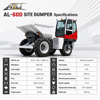 Mini-dumper agricole mécanique, chargeuse sur pneus 4x4, petit camion benne à vendre en Chine