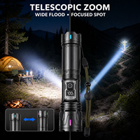 Lampe torche LED rechargeable étanche en alliage d'aluminium 3210 avec 1000 lumens, charge USB Type-C pour la réparation automobile, l'atelier et le camping