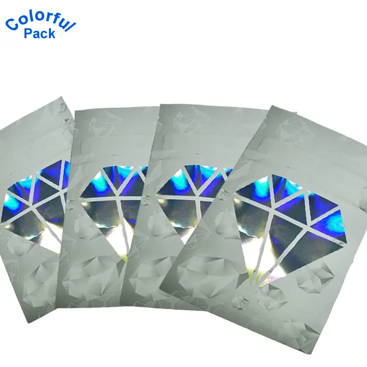 Printed Mylar 3.5 G 14g Ounce Design Smell Proof Ziplock Packaging Candy Stand Up Zip Pouch Bag Holographic Bag For Custom