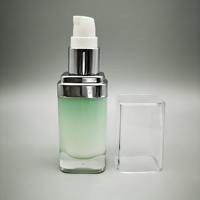 Flacon carré en acrylique de luxe de 15 ml pour sérum, lotion et tonique, emballage cosmétique personnalisé haut de gamme, conteneur transparent haut de gamme pour soins de la peau