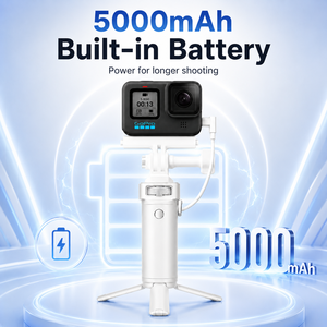 Empuñadura con Batería de 5000mAh para GoPro HERO13 <span class=keywords><strong>Black</strong></span>, Carga Rápida de 18W, con Trípode Integrado y Montura de Rosca de 1/4 - Product Image 3