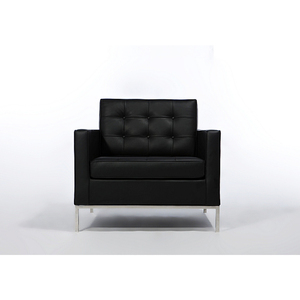 Ghế <span class=keywords><strong>sofa</strong></span> da đen hiện đại cao cấp 3 chỗ ngồi, kiểu dáng đương đại, phù hợp cho căn hộ, văn phòng tại nhà, phòng khách - Product Image 5