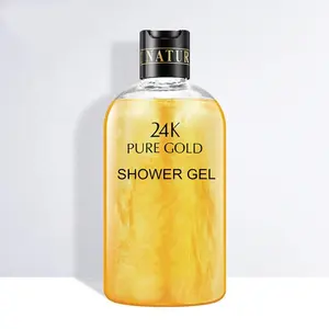 Private Label Shower Gel 24K Pure Gold Cool Smooth、Deep Clean Long Lasting Fragrance Moisture Bath Foam 24K Gold Shower Gel