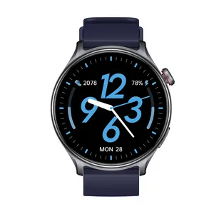 Starmax jam tangan pintar untuk pria, arloji cerdas bisnis monitor detak jantung, gelang baja tanpa bintang GTR2 bulat
