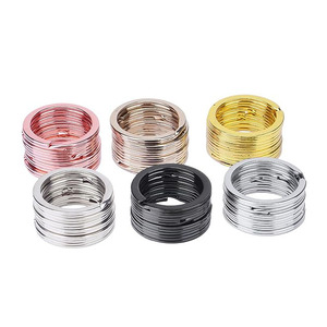 Bán Hot Chất Lượng Cao Biểu Tượng Tùy Chỉnh Màu Sắc Khác Nhau 15Mm 18Mm 25Mm 28Mm Chia Vòng Chìa Khóa Kim Loại Phẳng Vòng Chìa Khóa - Product Image 1