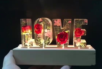 Lampe de nuit personnalisée avec lettres éternelles, lampe de nuit en cristal avec lettres, décoration de la maison, cadeau de famille